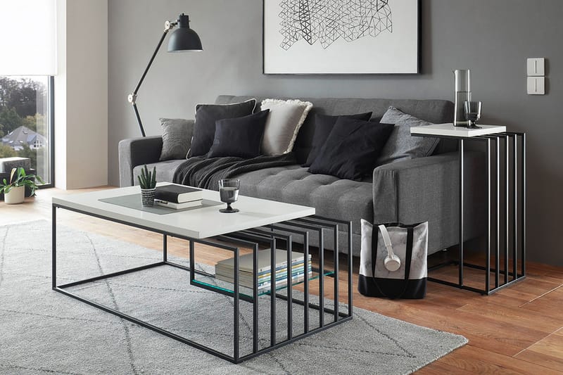 Sanger Sofabord 40 cm - Hvit - Møbler - Bord - Sofabord