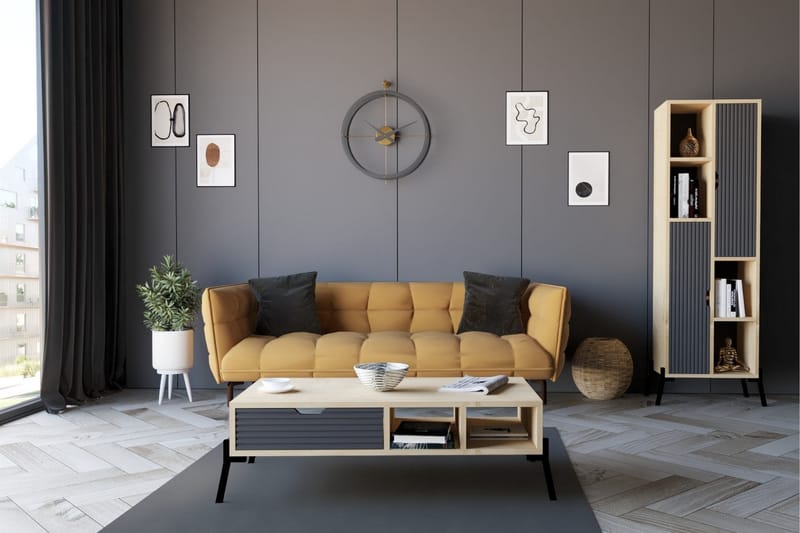 Sapphira Sofabord 100x28,2x100 cm - Blå - Sofabord