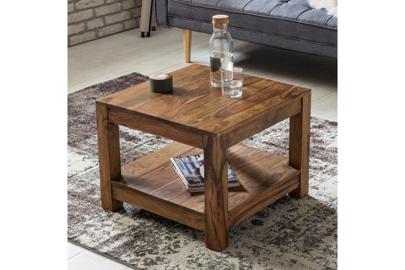 Sarahrose Sofabord 60 cm med Oppbevaringshylle - Massivt Tre - Møbler - Bord - Sofabord