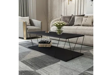 Sarnate Sofabord 120 cm med Oppbevaring Hylle - Antrasitt/Svart - Møbler - Bord - Sofabord