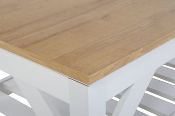 Savanha Sofabord 101 cm med Oppbevaringshylle - Lysebrun/Hvit - Møbler - Bord - Sofabord