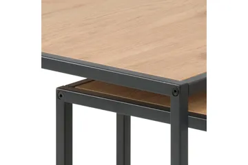 Seaford Kvadratisk Settbord 50 cm i Tre med Metallstativ - Trefarget - Møbler - Bord - Sofabord