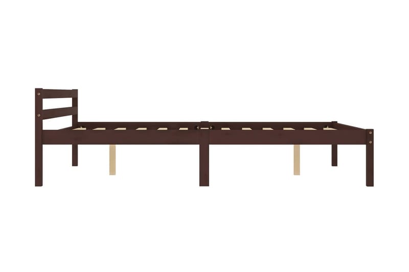 Sengeramme mørkebrun heltre furu 140x200 cm - Brun - Møbler - Bord - Sofabord