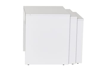 Settbord 55 cm Stablebart Rektangulært Sofabord i Tre - Hvit - Møbler - Bord - Sofabord