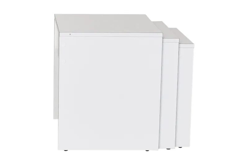Settbord 55 cm Stablebart Rektangulært Sofabord i Tre - Hvit - Møbler - Bord - Sofabord