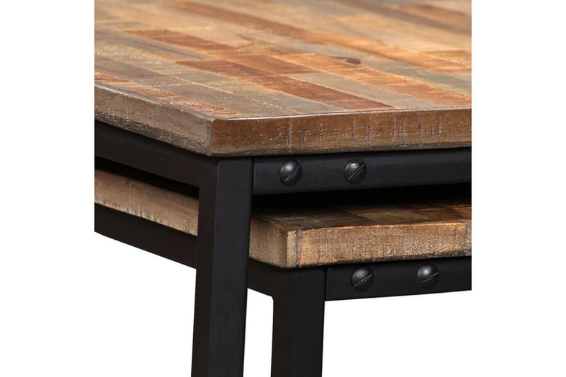 Settbord salongbord 2 deler heltre gjennvunnet teak - Resirkulert Tre - Møbler - Bord - Sofabord