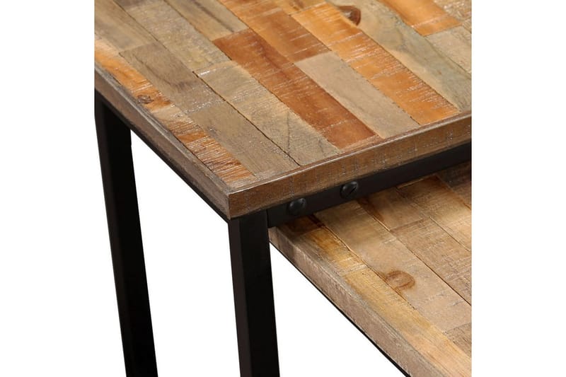 Settbord salongbord 2 deler heltre gjennvunnet teak - Resirkulert Tre - Møbler - Bord - Sofabord