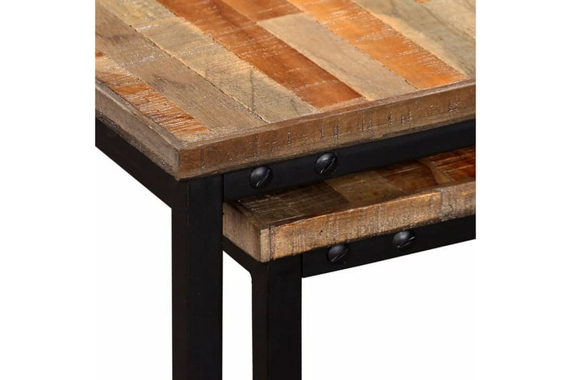Settbord salongbord 2 deler heltre gjennvunnet teak - Resirkulert Tre - Møbler - Bord - Sofabord