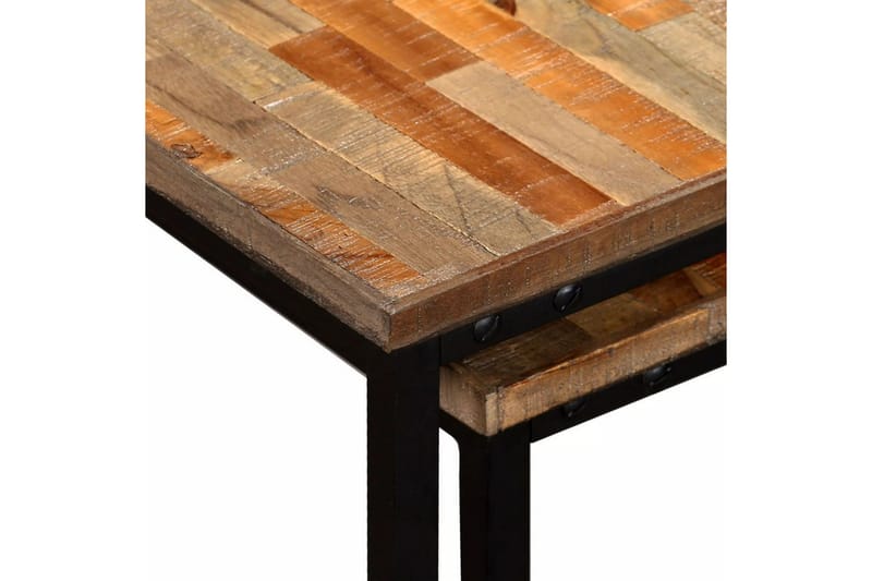 Settbord salongbord 2 deler heltre gjennvunnet teak - Resirkulert Tre - Møbler - Bord - Sofabord