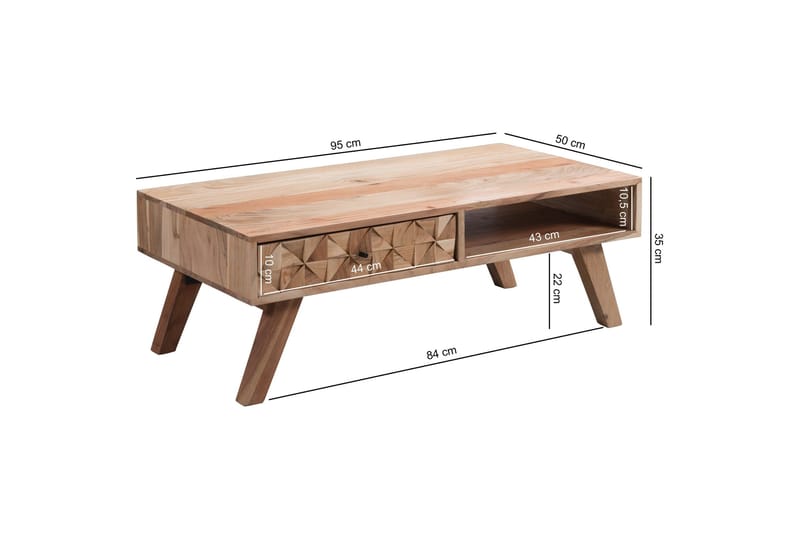 Seufert Sofabord 95 cm - Brun - Møbler - Bord - Sofabord