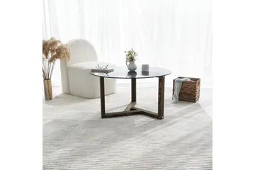 Sibas Sofabord 75 cm Rundt - Smoky / Teak - Møbler - Bord - Sofabord