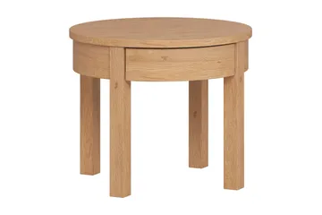 Simple Sofabord 54 cm Rundt med Oppbevaringshylle Natur - VOX - Møbler - Bord - Sofabord