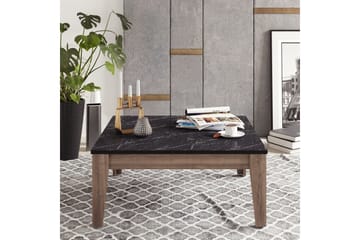 Sincerely Sofabord 85 cm Marmormønster - Svart/Valnøttsbrun - Møbler - Bord - Sofabord