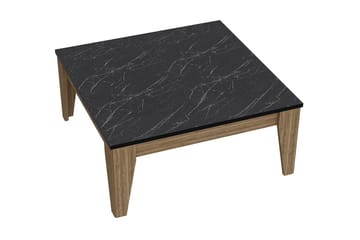 Sincerely Sofabord 85 cm Marmormønster - Svart/Valnøttsbrun - Møbler - Bord - Sofabord