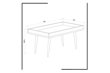 Skaberg Sofabord 80 cm - Hvit/Natur - Møbler - Bord - Sofabord