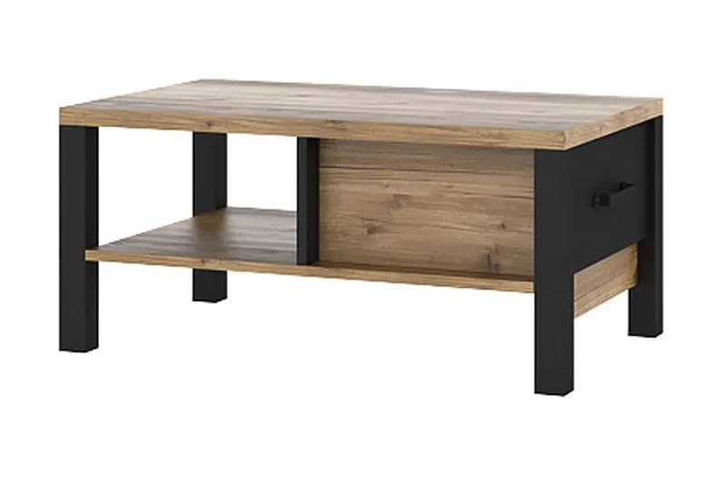 Skarebol Sofabord 90 cm - Svart/Tre/Natur - Møbler - Bord - Sofabord