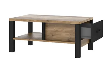 Skarebol Sofabord 90 cm - Svart/Tre/Natur - Møbler - Bord - Sofabord
