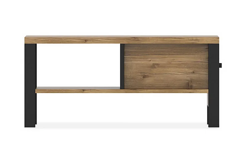 Skarebol Sofabord 90 cm, Svart/Tre/Natur