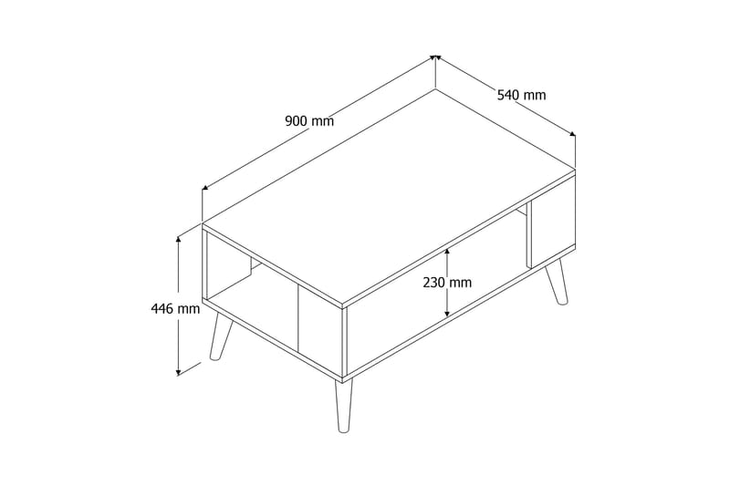Skirshult Sofabord 90x54x90 cm - Eik - Møbler - Bord - Sofabord