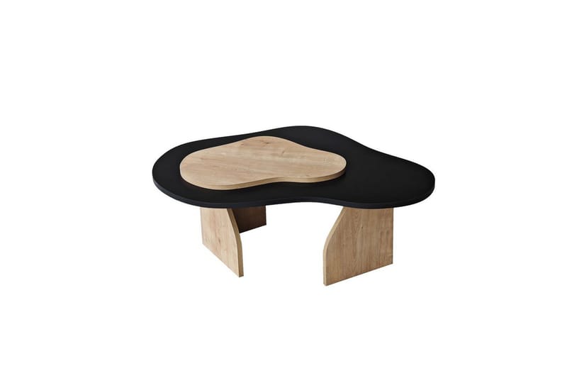 Sofabord Smeltet Svart / Sudamaleik, Svart / Sudamaleik