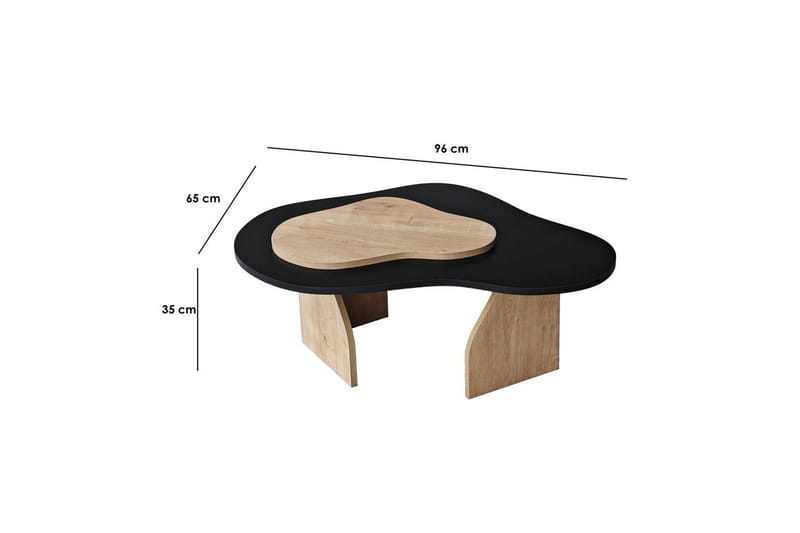 Sofabord Smeltet Svart / Sudamaleik - Svart / Sudamaleik - Møbler - Bord - Sofabord