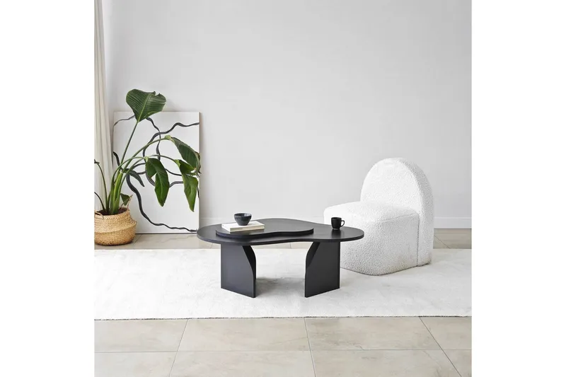 Sofabord Smeltet Svart - Svart - Møbler - Bord - Sofabord