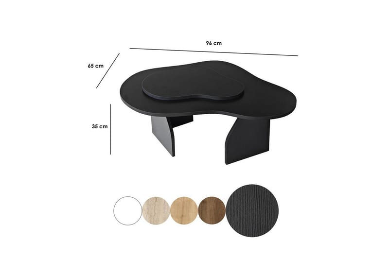 Sofabord Smeltet Svart - Svart - Møbler - Bord - Sofabord