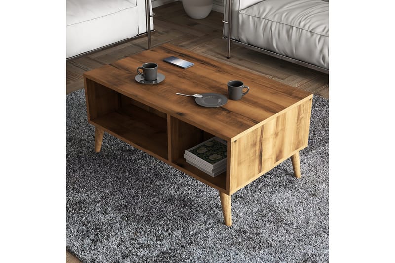 Sofabord Elrasmo sofabord 90x54x90 cm Brun - Møbler - Bord - Sofabord