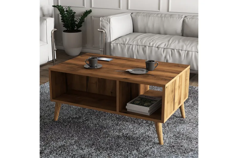 Sofabord Elrasmo sofabord 90x54x90 cm Brun - Møbler - Bord - Sofabord