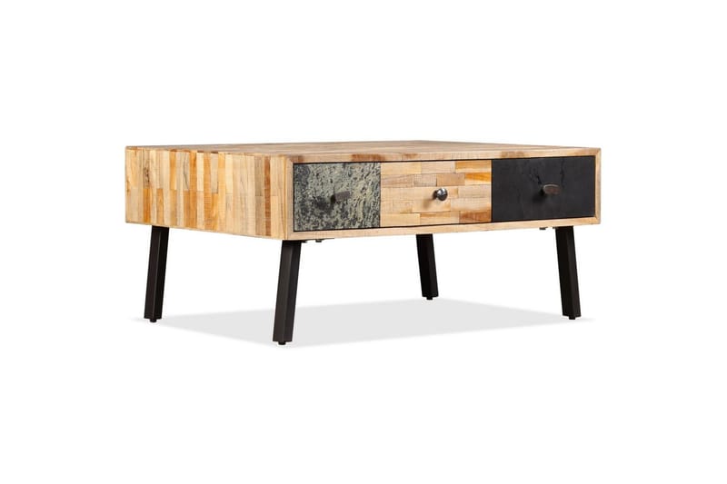 Sofabord gjenvunnet heltre teak 90x65x40 cm - Resirkulert Tre - Sofabord