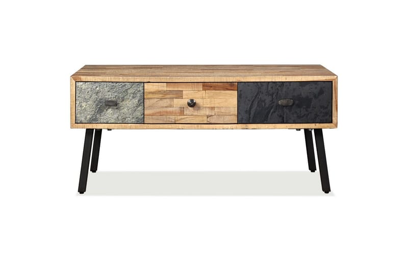 Sofabord gjenvunnet heltre teak 90x65x40 cm - Resirkulert Tre - Sofabord