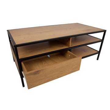 Sofabord HOME4YOU Hedvig med en skuff 100x50x40 cm ask/svart - Ask/svart - Møbler - Bord - Sofabord