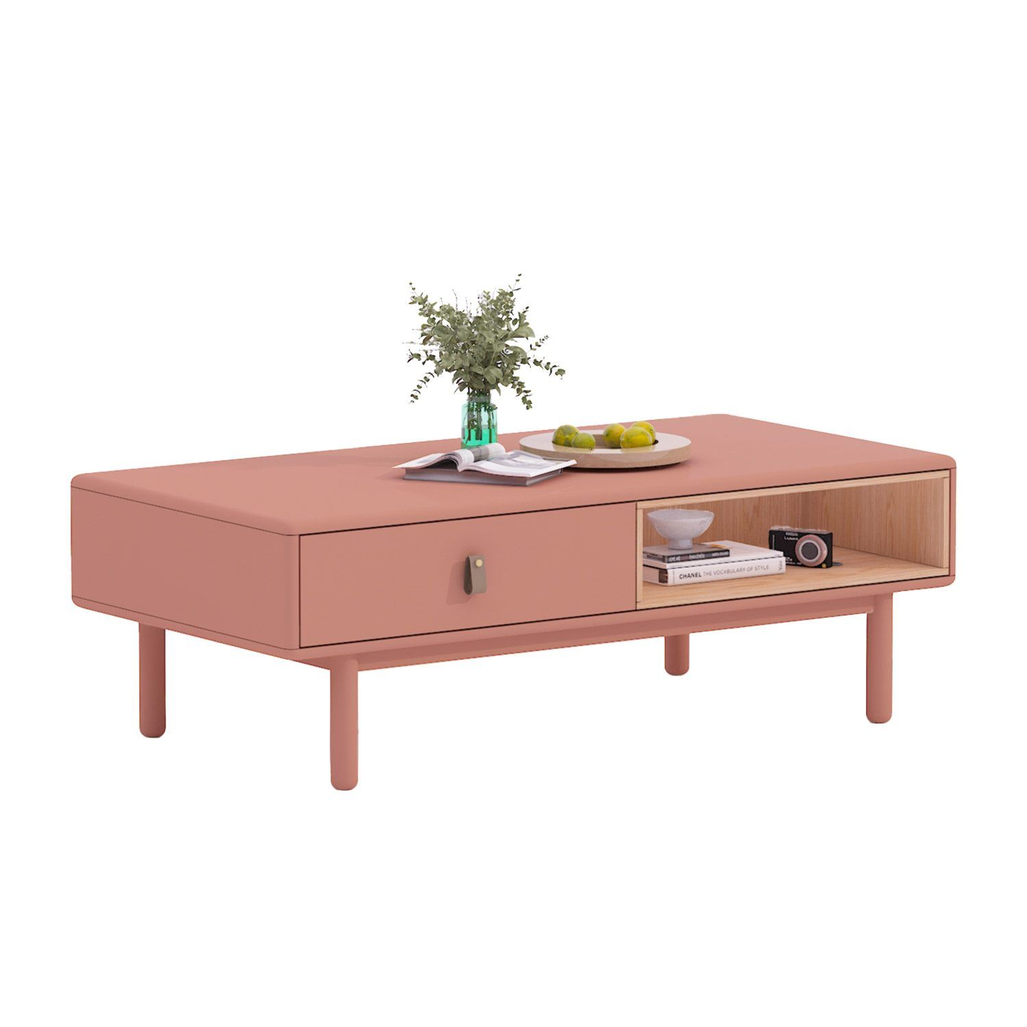 Sofabord HOME4YOU Iris 120x60x40 cm Rosa - rosa