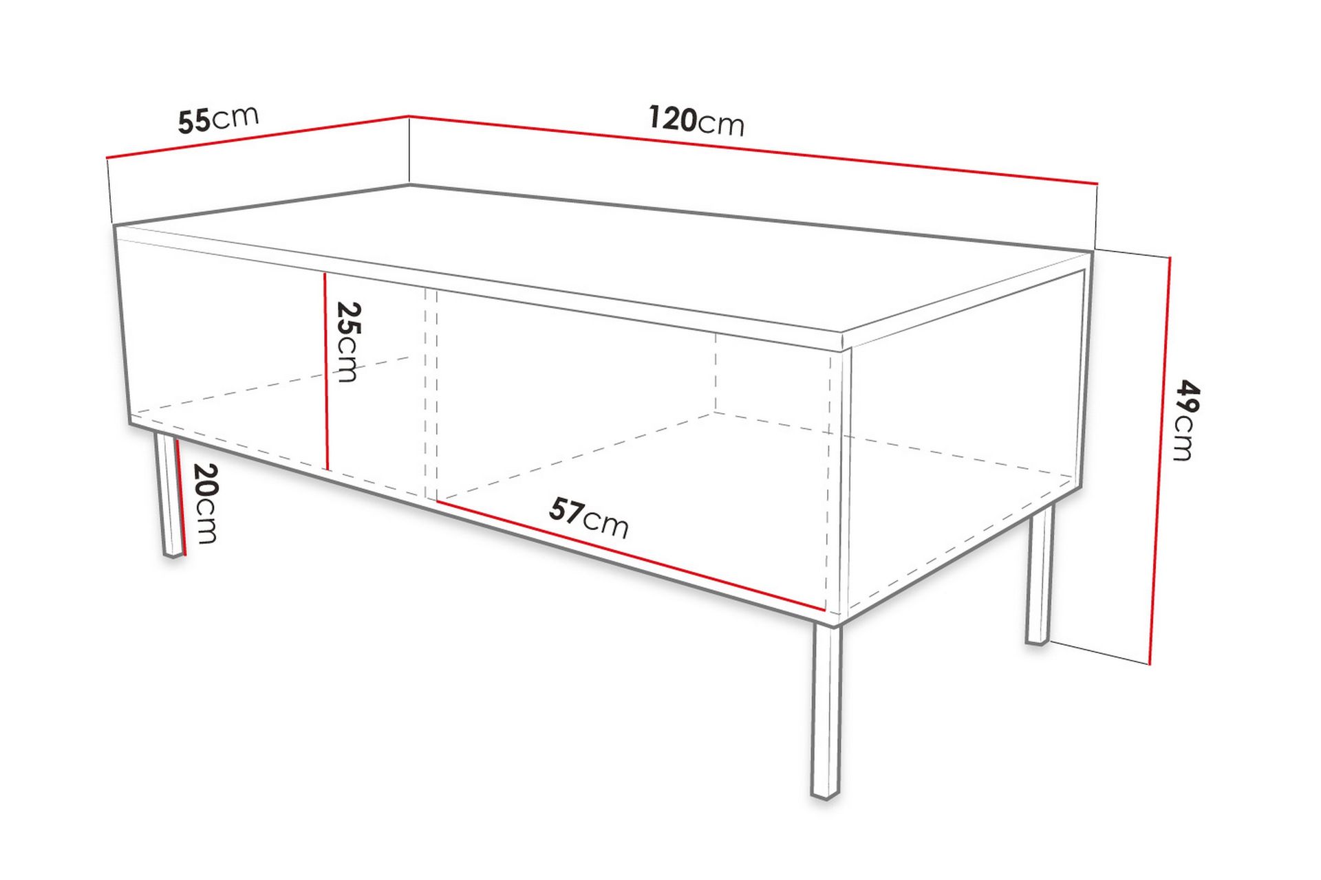 Sofabord - Hvit - Møbler - Bord - Sofabord