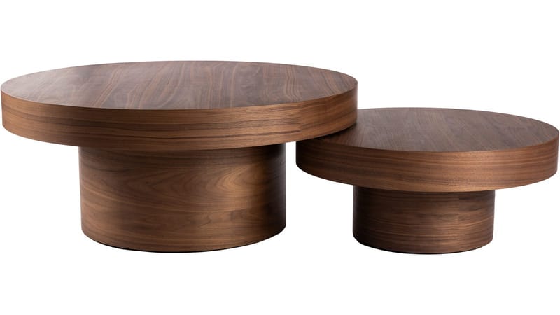Sofabord Malvik 30 cm / Ø70 cm - Valnøtt - Møbler - Bord - Sofabord