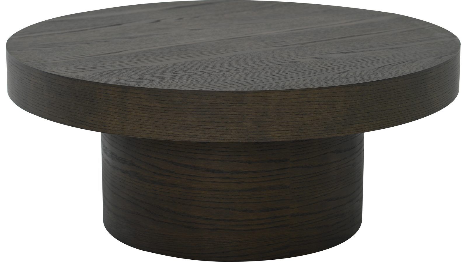 Sofabord Malvik 41 cm / Ø98 cm - Brunlakkert eik
