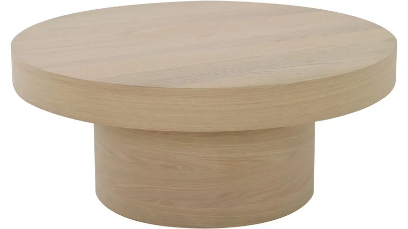 Sofabord Malvik 41 cm / Ø98 cm, Hvitpigmentert eik