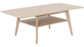 Sofabord Hovden med Klaff & Hylle - Hvitpigmentert - Møbler - Bord - Sofabord - Sofabord med oppbevaring