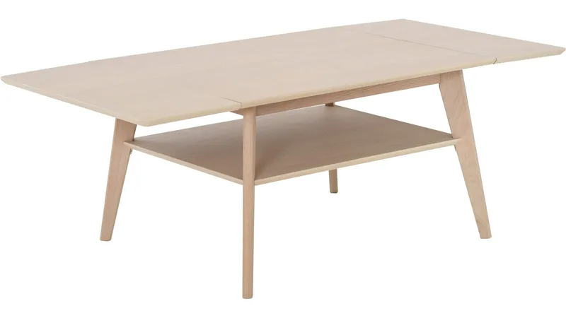 Sofabord Hovden med Klaff & Hylle - Hvitpigmentert - Møbler - Bord - Sofabord - Sofabord med oppbevaring
