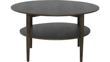 Sofabord Ravik med Hylle Ø90 cm - Brun - Møbler - Bord - Sofabord - Sofabord med oppbevaring