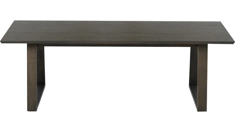Sofabord Norvik 140 cm - Brunlakkert eikefinér med hvitpigmentert finish - Møbler - Bord - Sofabord
