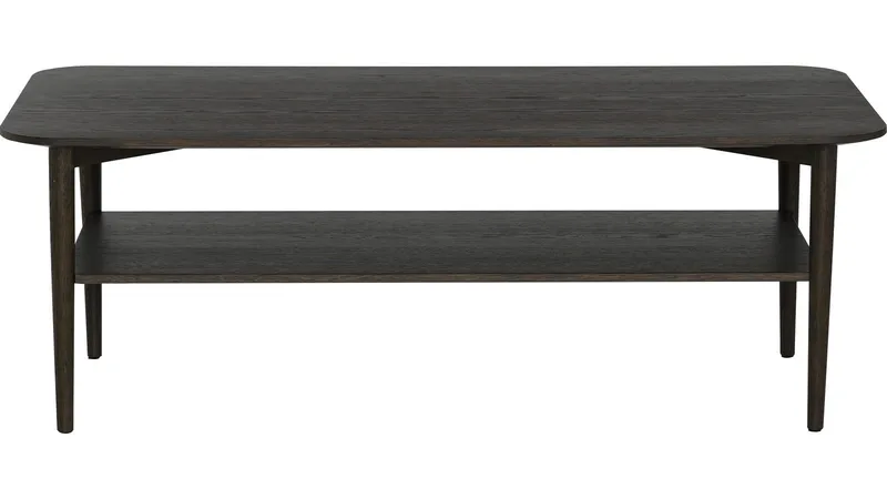 Sofabord Ravik med Hylle 135x65 cm - Brunlakkert - Møbler - Bord - Sofabord
