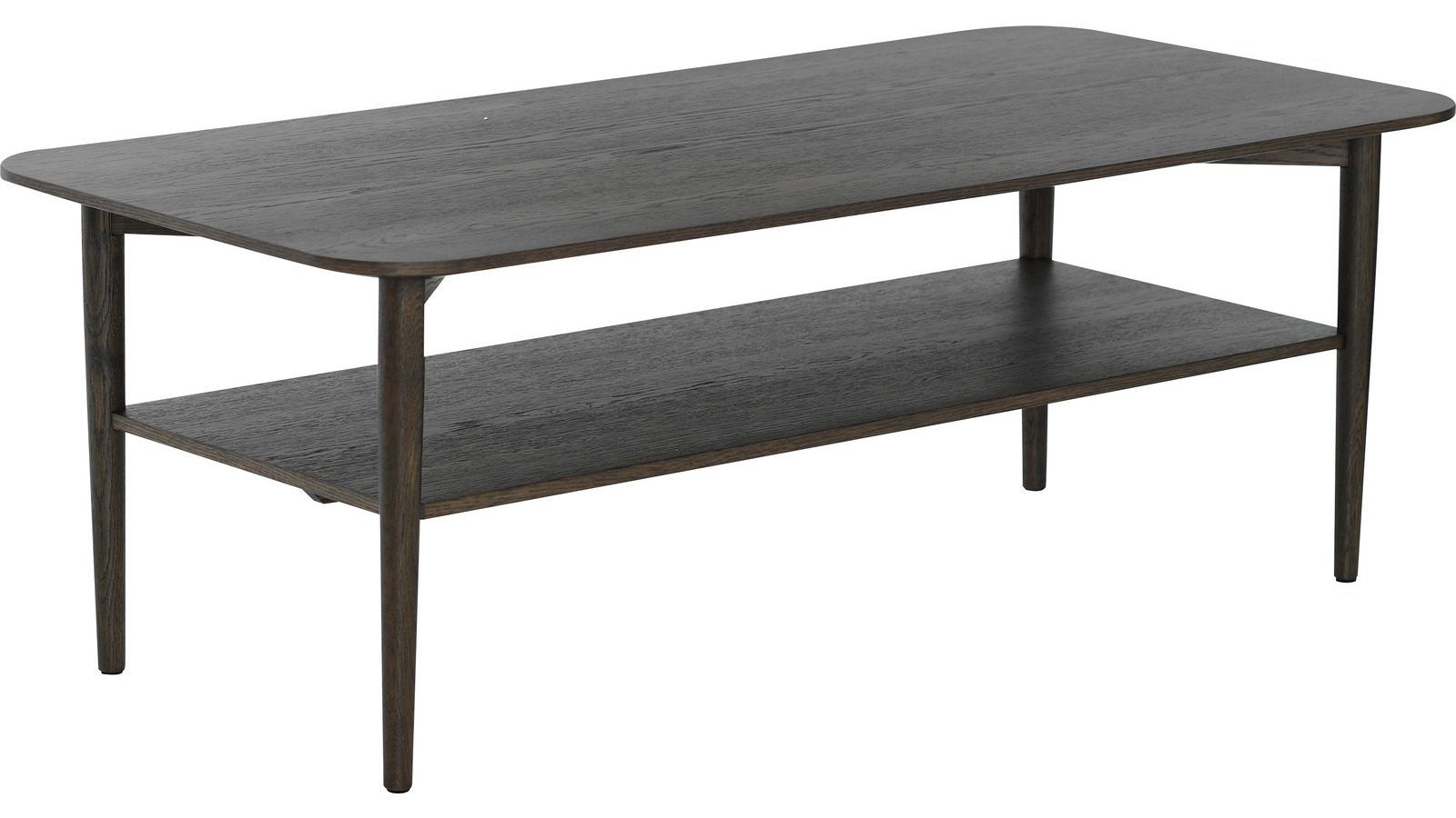 Sofabord Ravik med Hylle 135x65 cm - Brunlakkert