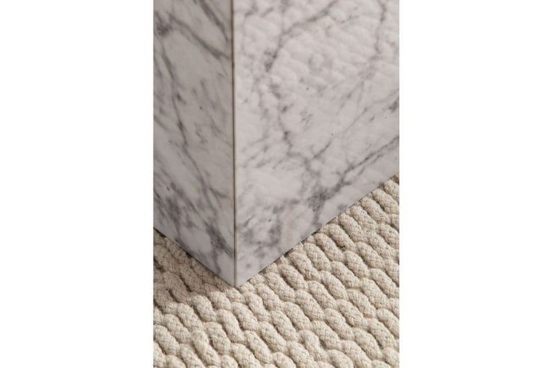 Sofabord Wohnling Sett av 2 MONOBLOC høyglans trekantet, moderne stil Marmor, Hvit - Marmor, Hvit - Møbler - Bord - Sofabord