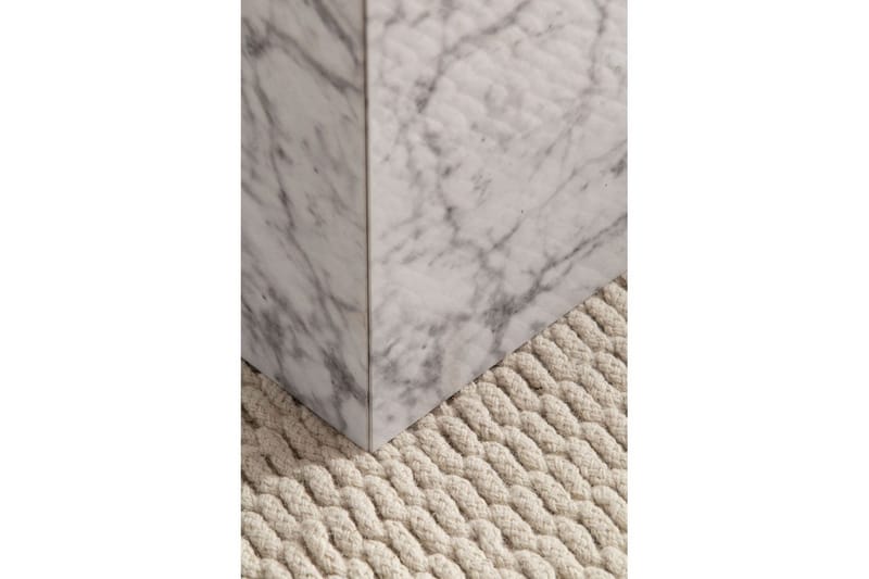 Sofabord Wohnling Sett av 2 MONOBLOC høyglans trekantet, moderne stil Marmor, Hvit - Marmor, Hvit - Møbler - Bord - Sofabord - Kistebord