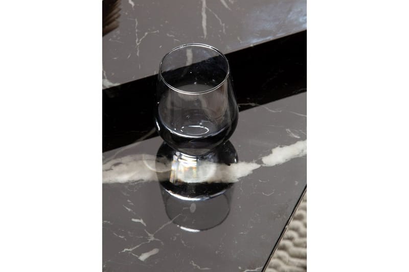 Sofabord Wohnling Sett av 2 MONOBLOC høyglans trekantet, moderne stil Marmor, Svart - Marmor, Svart - Møbler - Bord - Sofabord