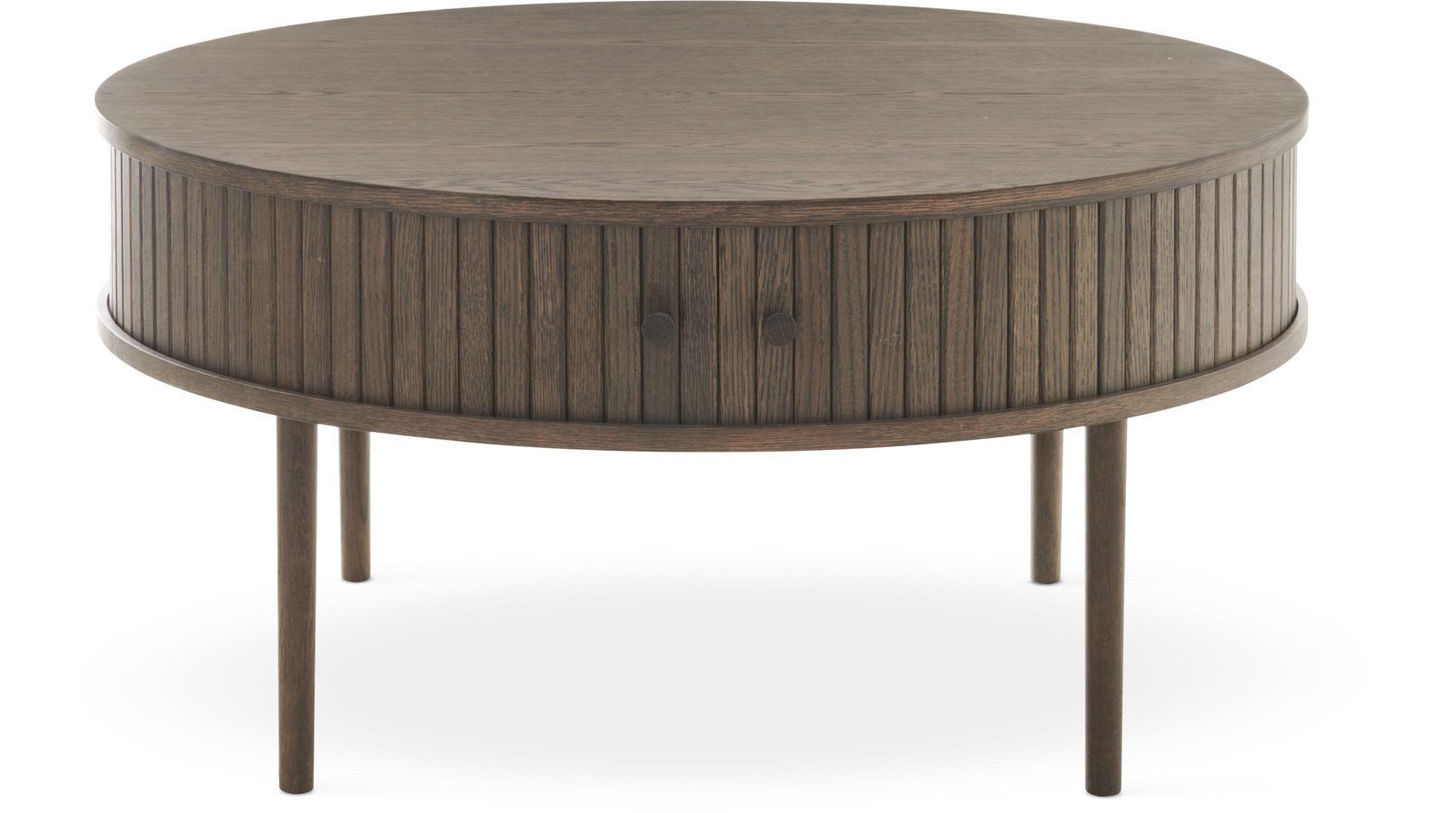Sofabord Yngvar Ø90 cm - Brun Belfort-finish