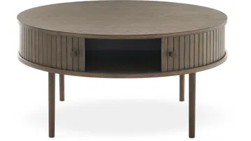 Sofabord Yngvar Ø90 cm - Brun Belfort-finish - Møbler - Bord - Sofabord