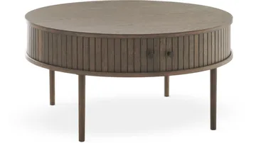 Sofabord Yngvar Ø90 cm - Brun Belfort-finish - Møbler - Bord - Sofabord