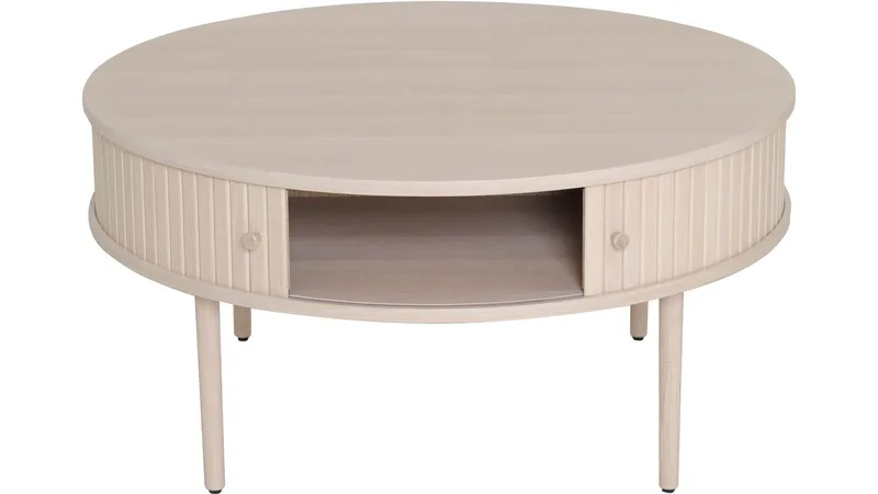 Sofabord Yngvar Ø90 cm - Hvitpigmentert eik - Møbler - Bord - Sofabord